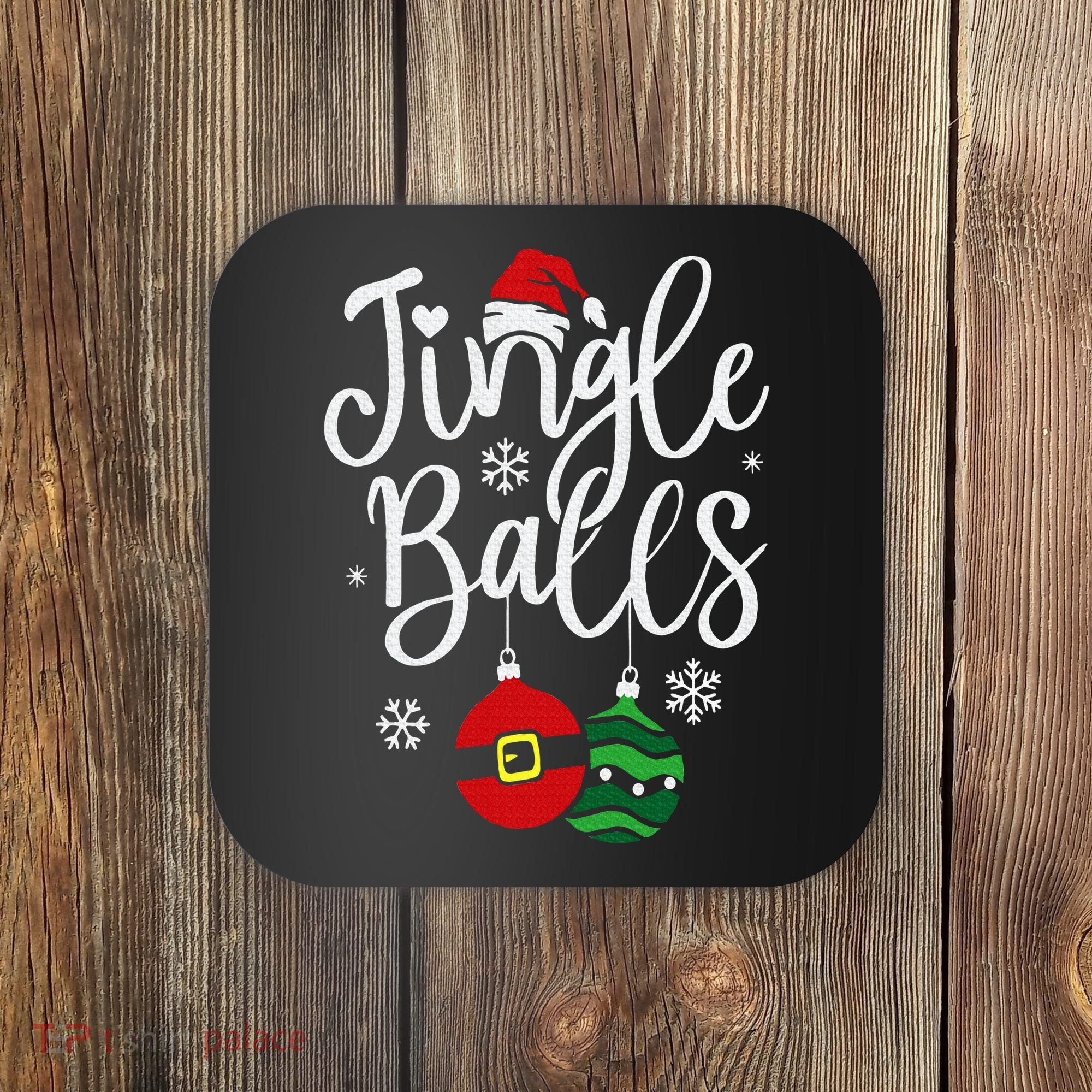 Jingle Balls Christmas Chest Nuts Matching Couple Chestnuts Coaster