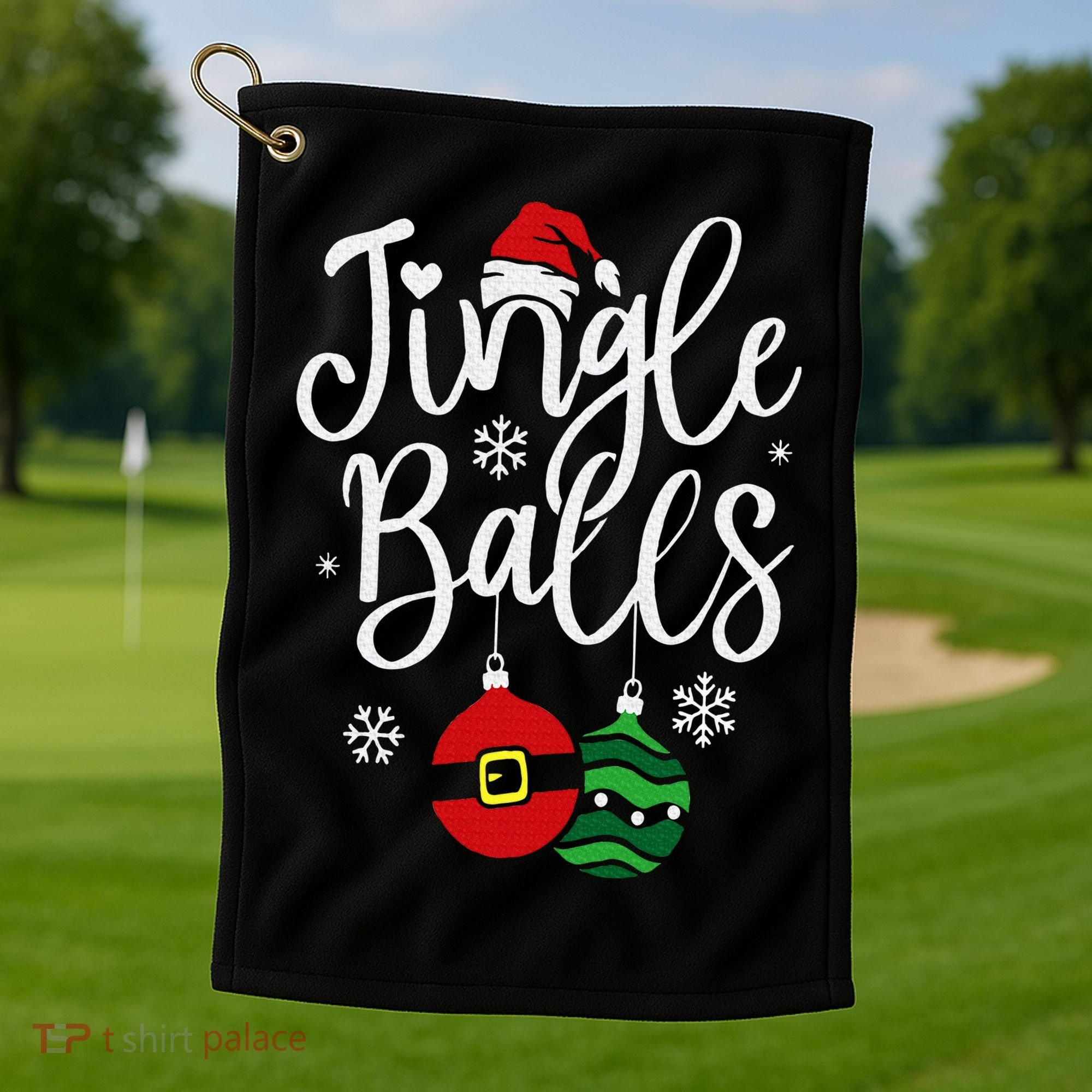 Jingle Balls Christmas Chest Nuts Matching Couple Chestnuts Golf Towel