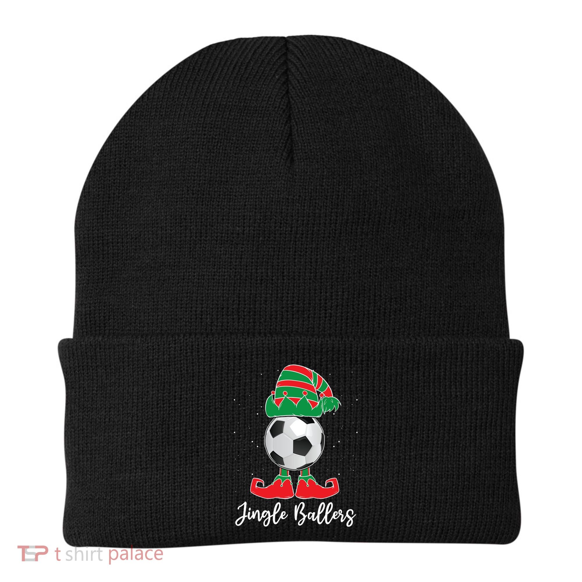 Jingle Ballers Christmas Soccer Ball Xmas Elf Squad Holiday Gift Beanie