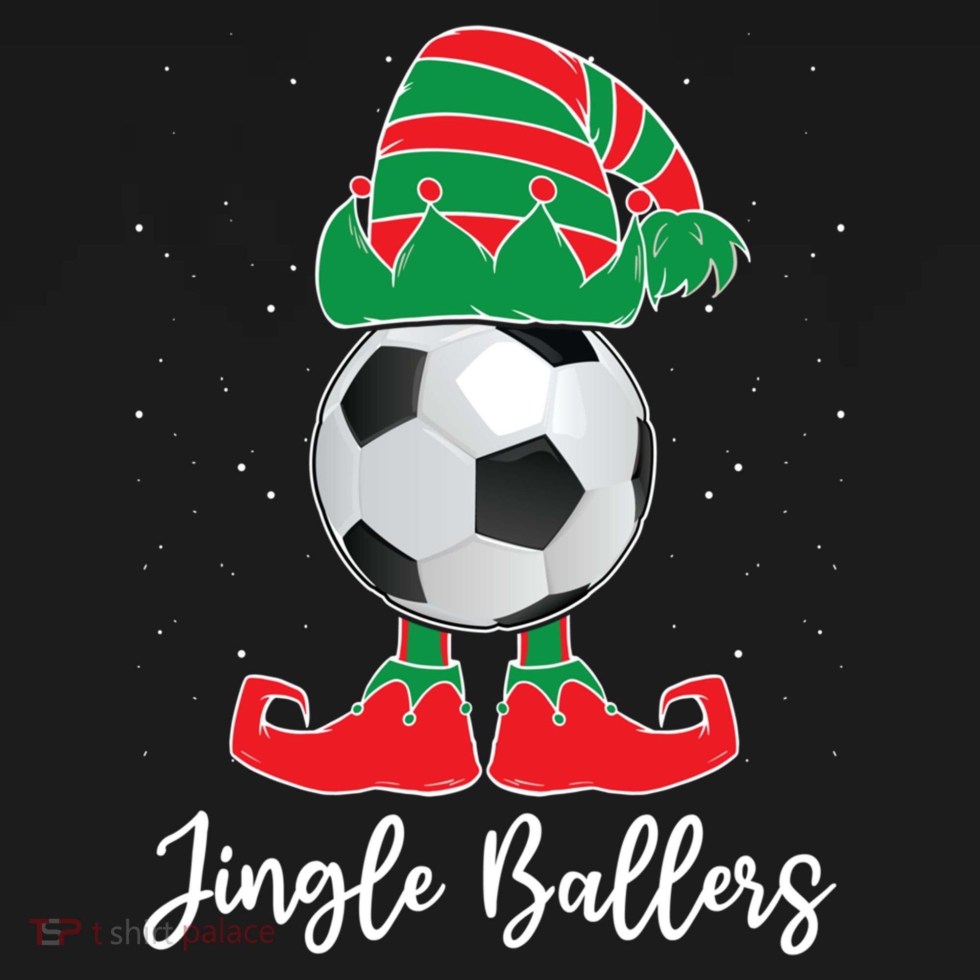 Jingle Ballers Christmas Soccer Ball Xmas Elf Squad Holiday Gift Women's Hoodie