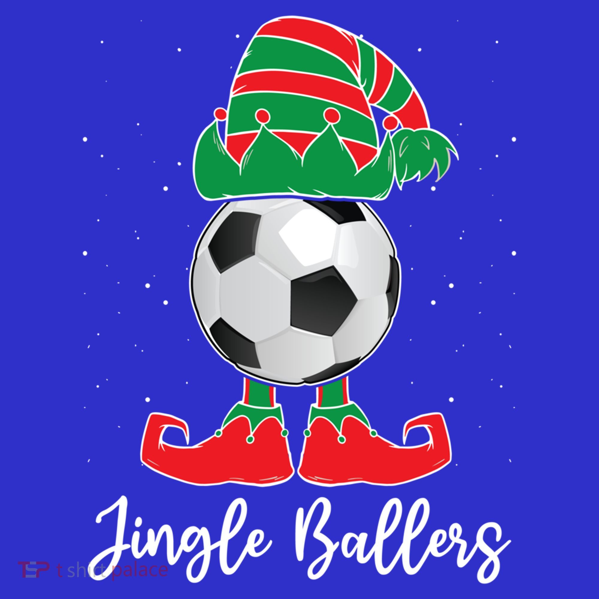 Jingle Ballers Christmas Soccer Ball Xmas Elf Squad Holiday Gift Long Sleeve Shirt