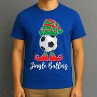 Jingle Ballers Christmas Soccer Ball Xmas Elf Squad Holiday Gift T-Shirt thumb 3