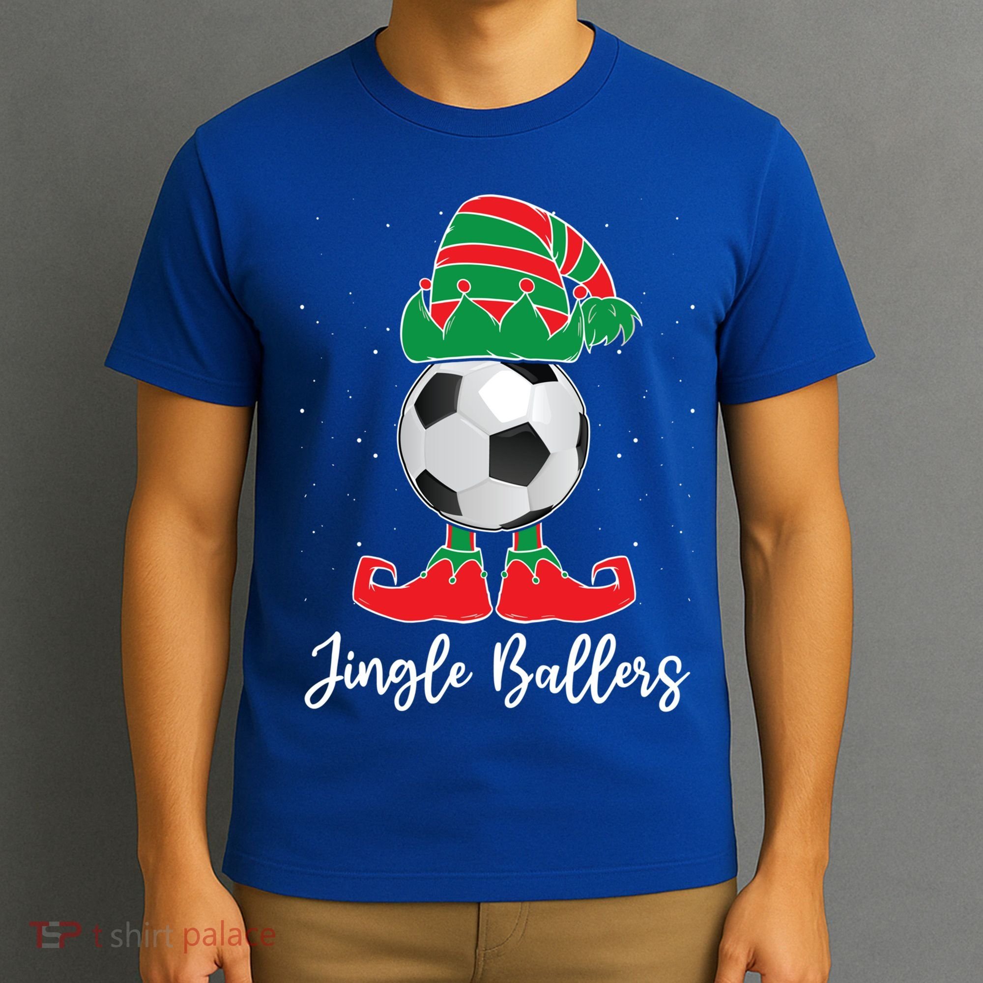 Jingle Ballers Christmas Soccer Ball Xmas Elf Squad Holiday Gift T-Shirt
