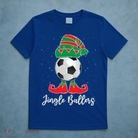 Jingle Ballers Christmas Soccer Ball Xmas Elf Squad Holiday Gift T-Shirt thumb 5