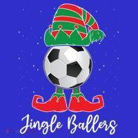 Jingle Ballers Christmas Soccer Ball Xmas Elf Squad Holiday Gift T-Shirt thumb 7