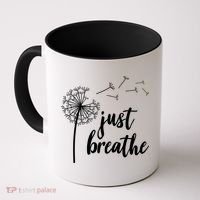 Just Breathe Dandelion Mental Health Coffee Mug thumb 0