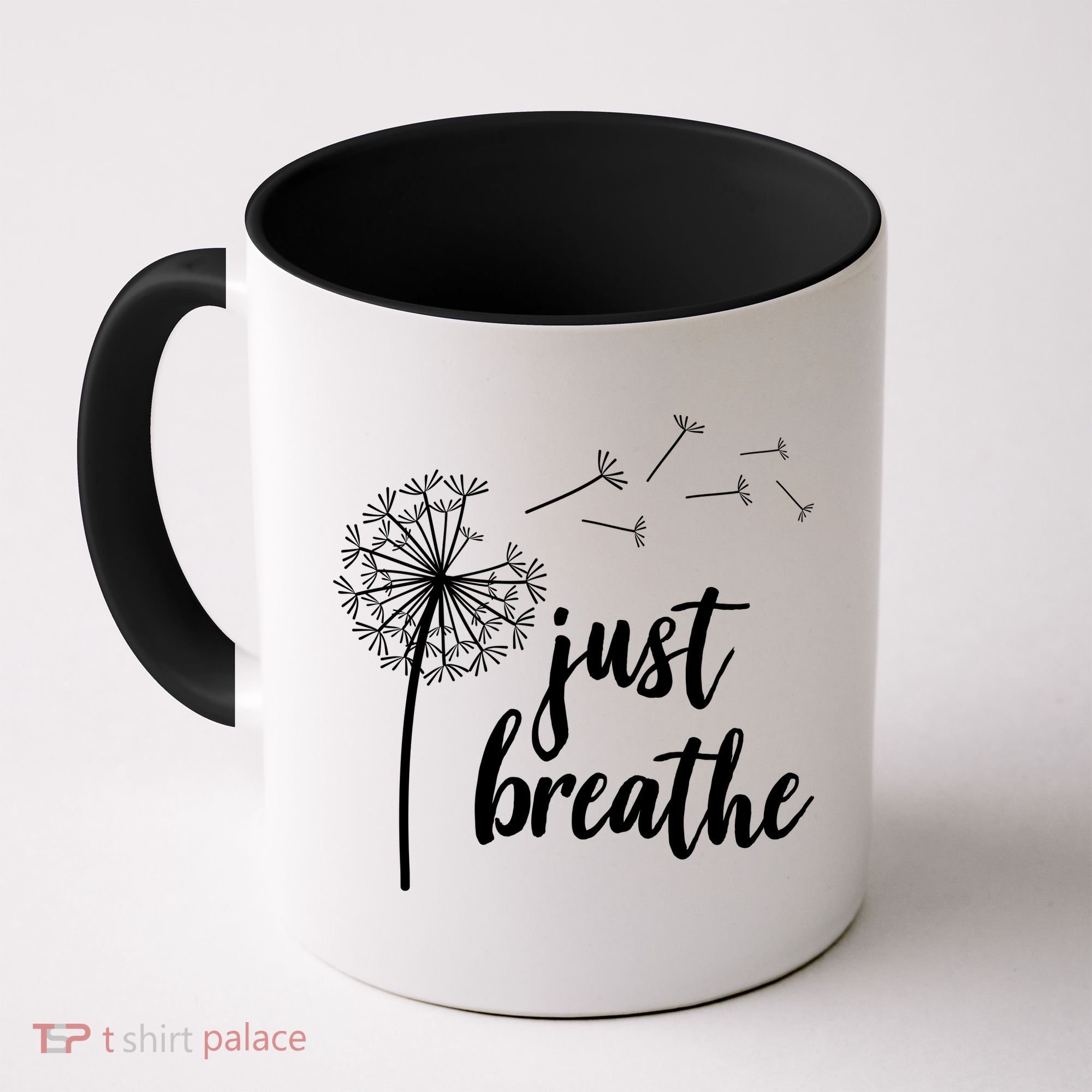 Just Breathe Dandelion Mental Health Coffee Mug