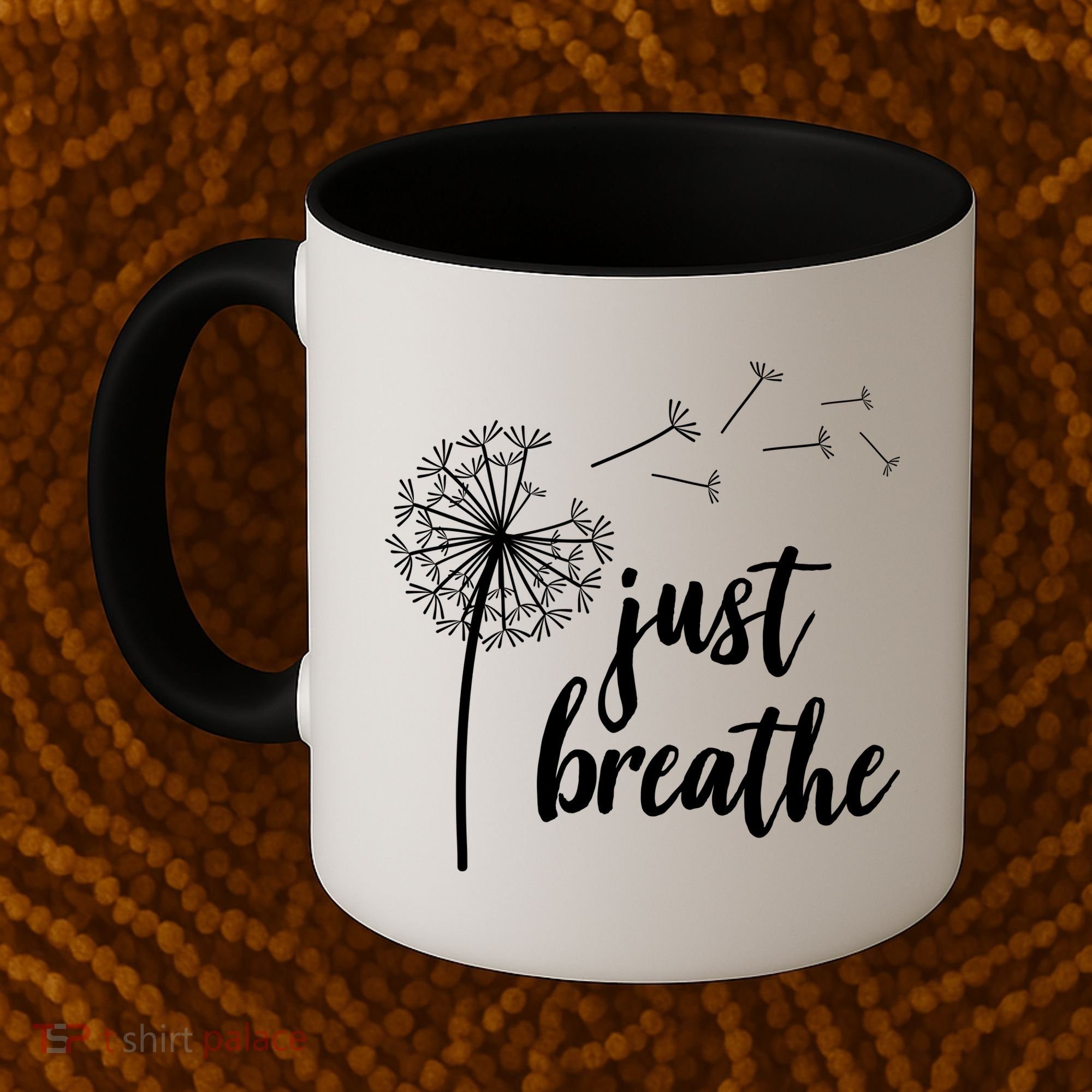 Just Breathe Dandelion Mental Health Coffee Mug