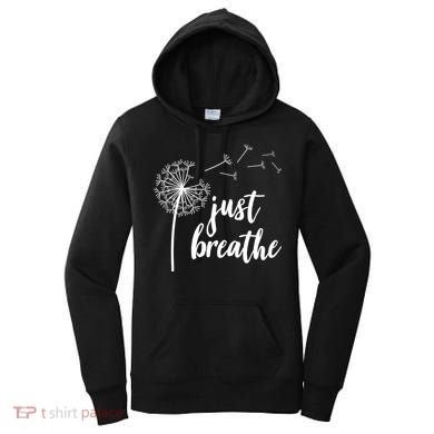 Just Breathe Dandelion Mental Health Women's Hoodie