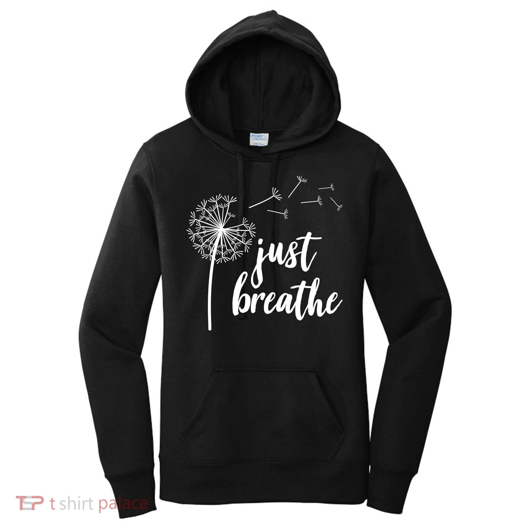 Just Breathe Dandelion Mental Health Women's Hoodie
