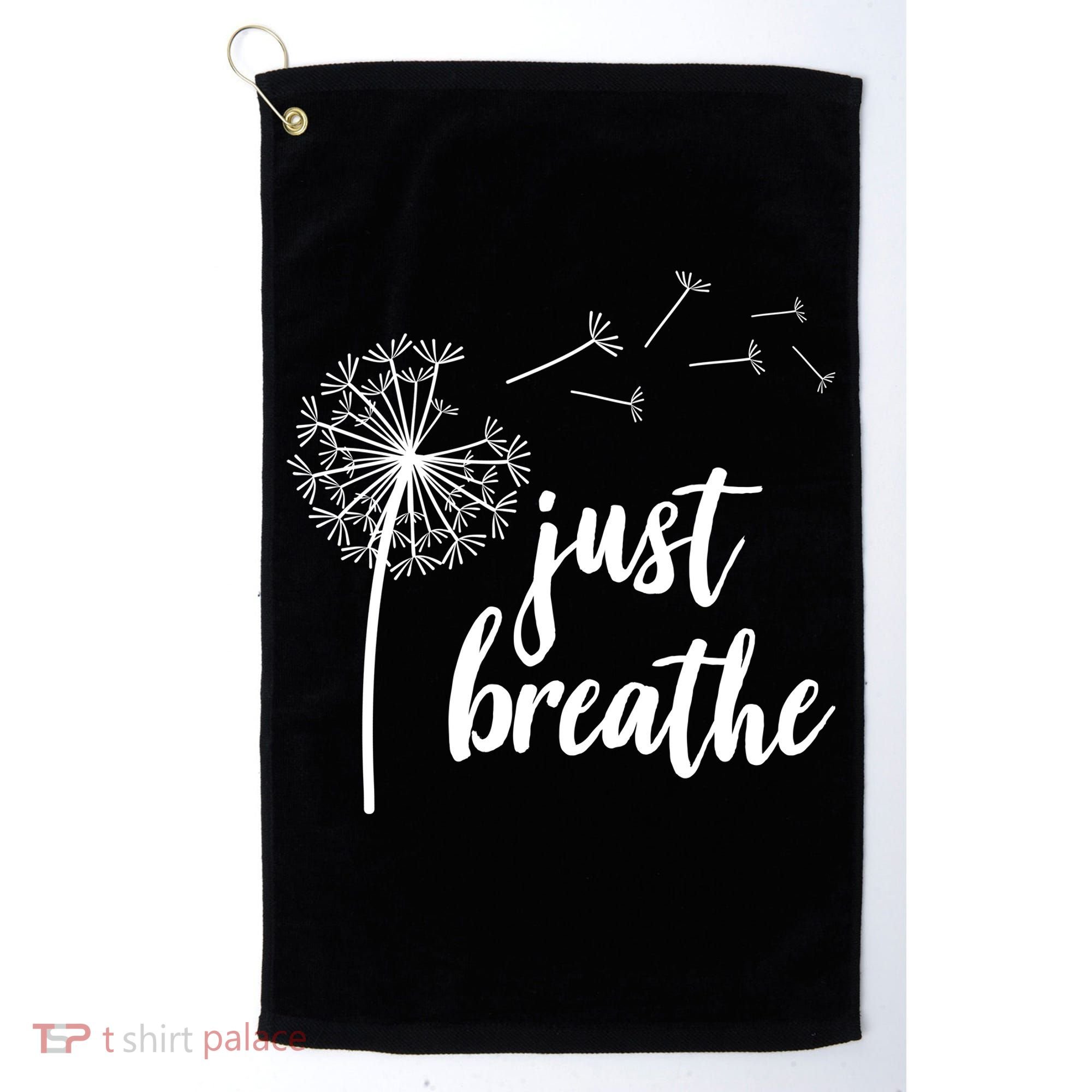 Just Breathe Dandelion Mental Health Golf Towel