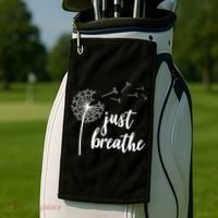 Just Breathe Dandelion Mental Health Golf Towel thumb 2