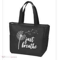 Just Breathe Dandelion Mental Health Tote Bag thumb 3