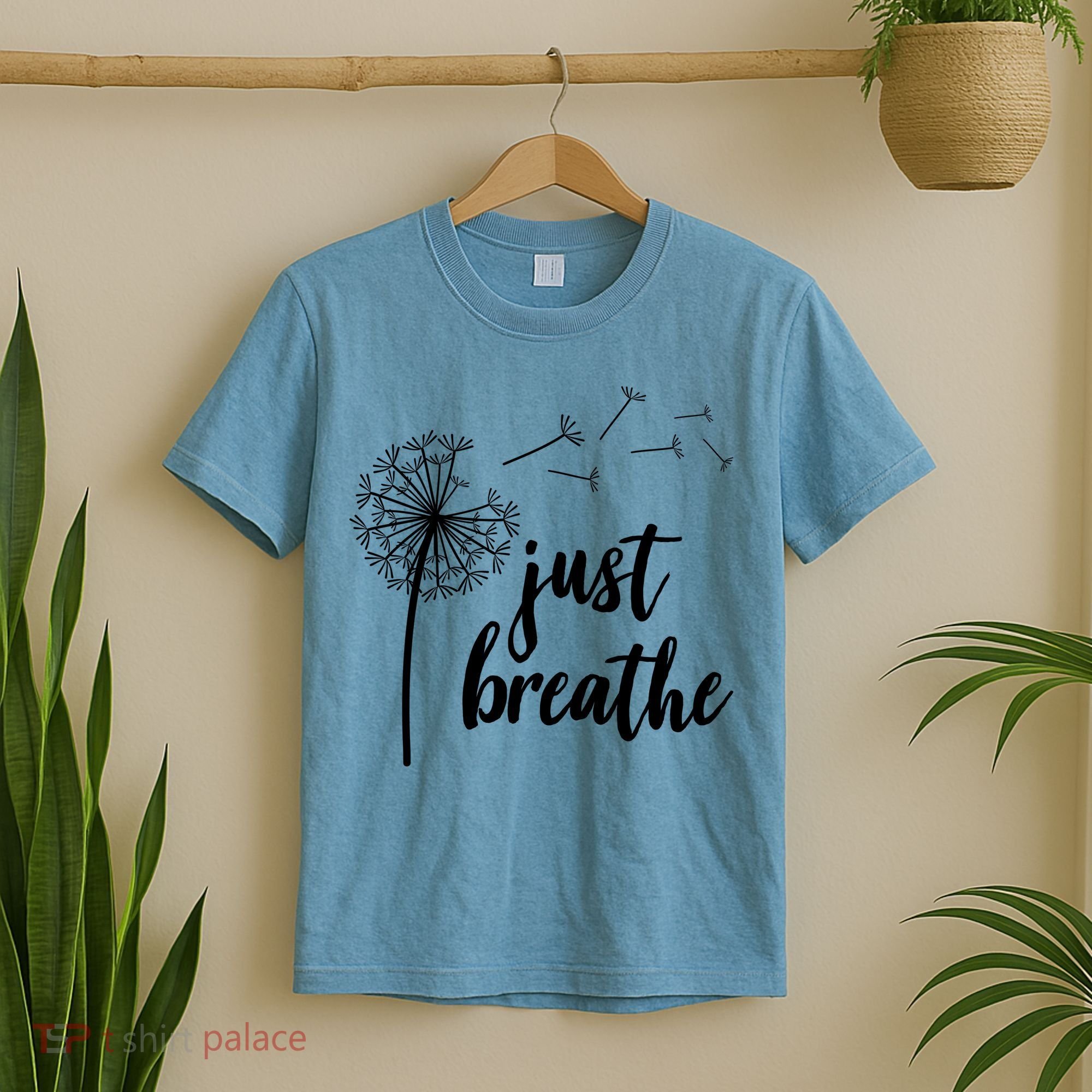 Just Breathe Dandelion Mental Health T-Shirt