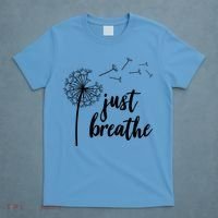 Just Breathe Dandelion Mental Health T-Shirt thumb 4