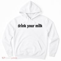 Drink Your Milk Daily Funny Meme Hoodie thumb 0