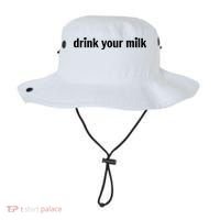 Drink Your Milk Daily Funny Meme Bucket Hat thumb 0