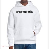 Drink Your Milk Daily Funny Meme District V.I.T. Heavyweight Hoodie thumb 0