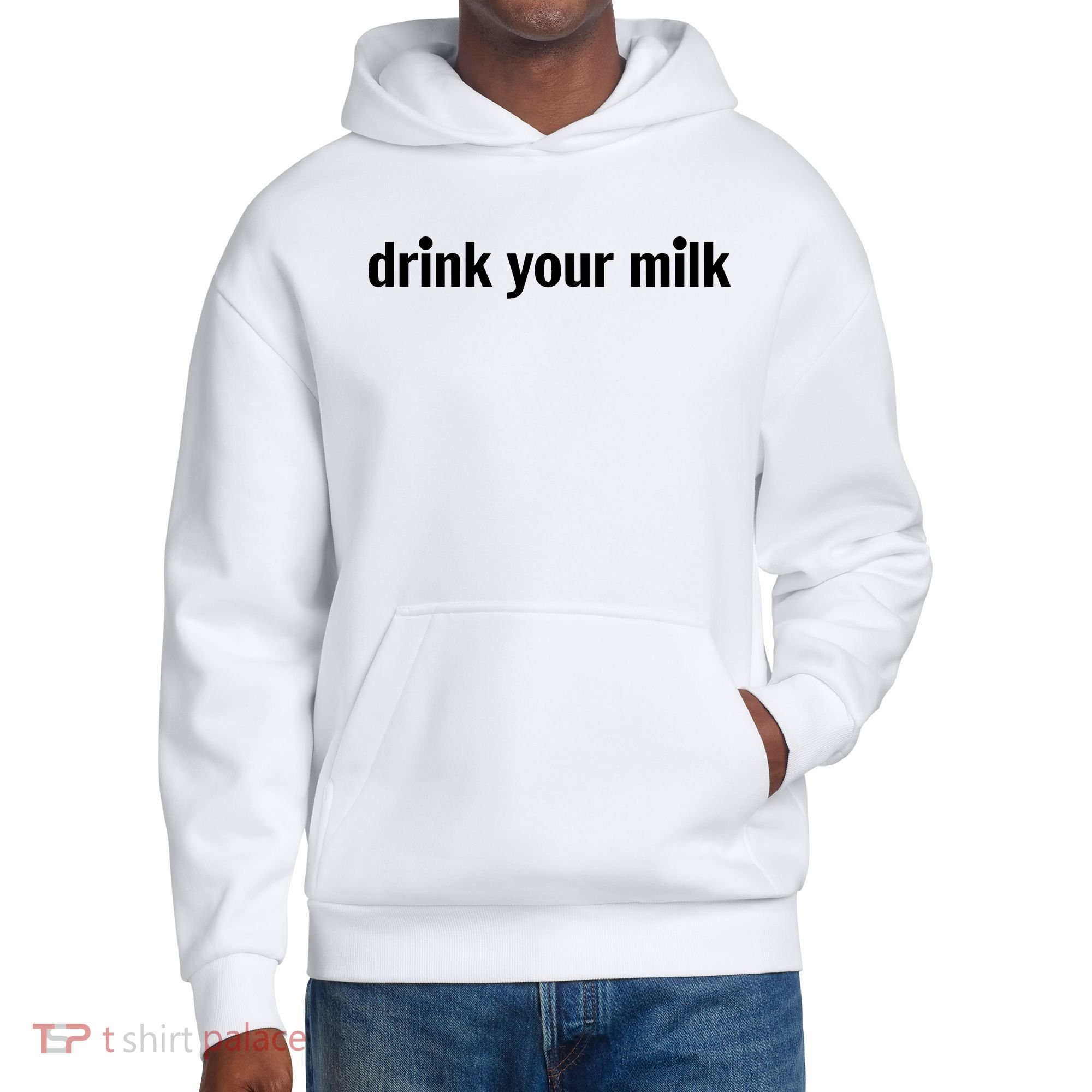 Drink Your Milk Daily Funny Meme District V.I.T. Heavyweight Hoodie