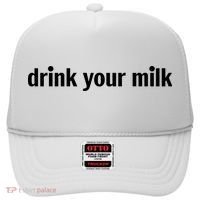 Drink Your Milk Daily Funny Meme Hat thumb 0