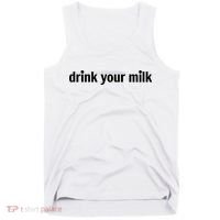 Drink Your Milk Daily Funny Meme Tank Top thumb 0