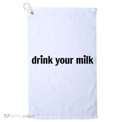 Drink Your Milk Daily Funny Meme Golf Towel