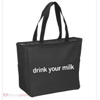 Drink Your Milk Funny Slogan Tote Bag thumb 2