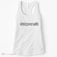 Drink Your Milk Funny Slogan Women's Tank Top thumb 0