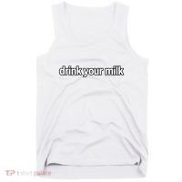 Drink Your Milk Funny Slogan Tank Top thumb 0
