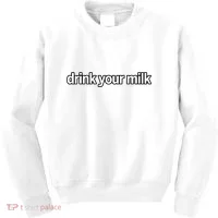 Drink Your Milk Funny Slogan Kids Sweatshirt thumb 0