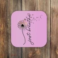 Just Breathe Dandelion And Buterflies Summer Top Coaster thumb 0
