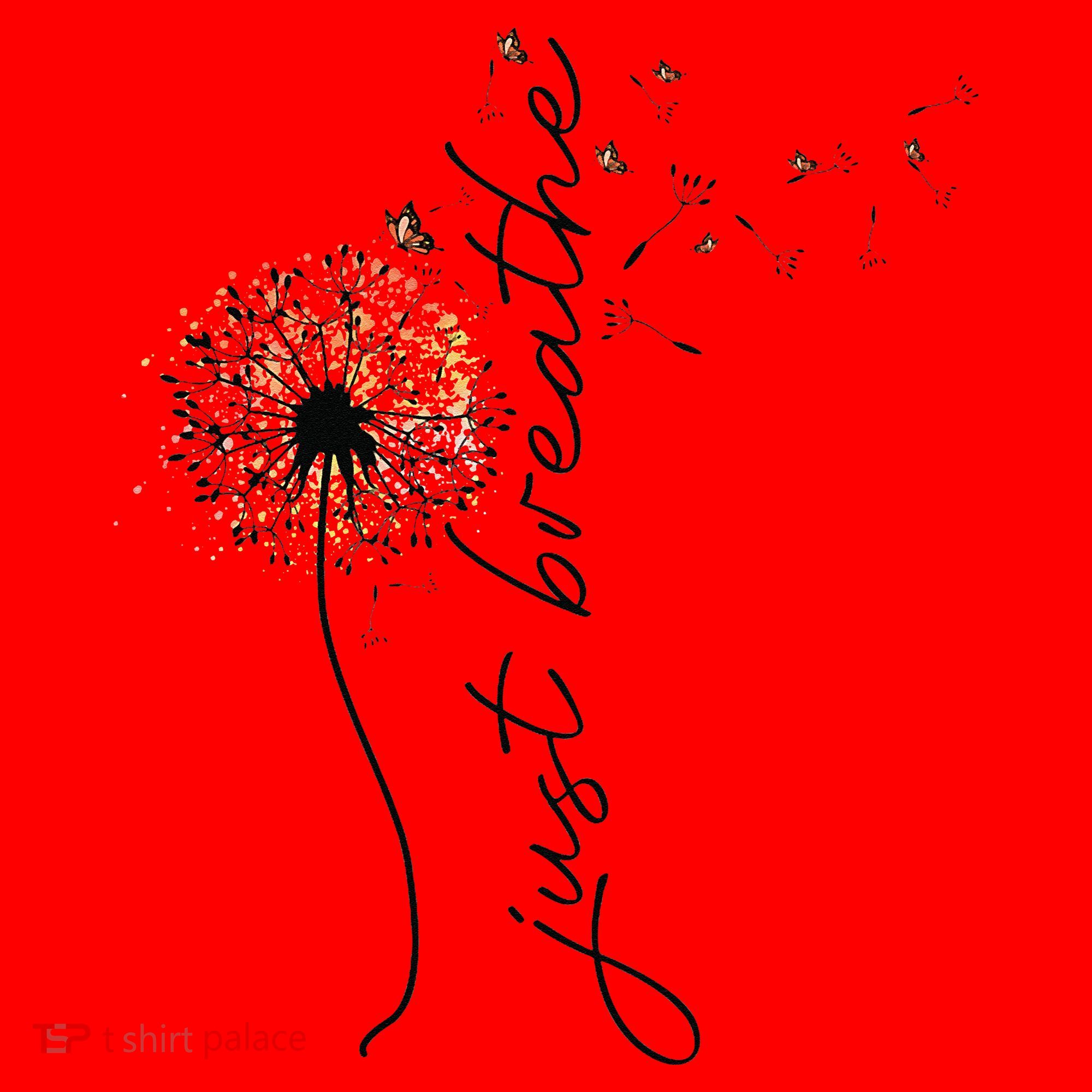 Just Breathe Dandelion And Buterflies Summer Top Santa Hat