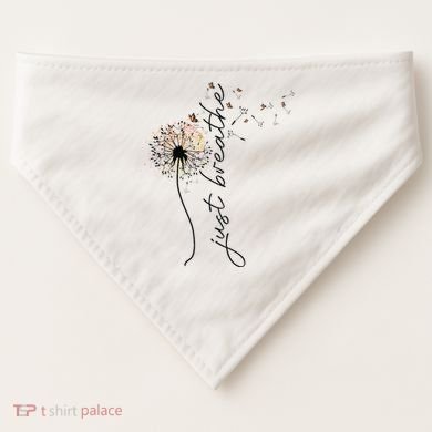 Just Breathe Dandelion And Buterflies Summer Top USA-Made Doggie Bandana