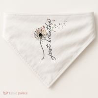 Just Breathe Dandelion And Buterflies Summer Top USA-Made Doggie Bandana thumb 0