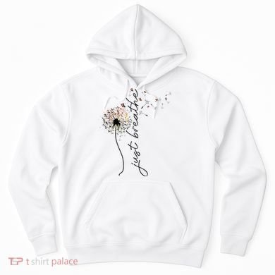 Just Breathe Dandelion And Buterflies Summer Top Hoodie