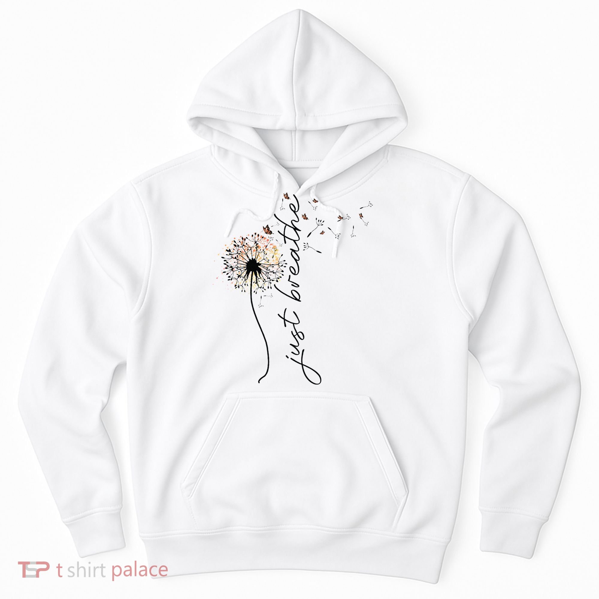 Just Breathe Dandelion And Buterflies Summer Top Hoodie
