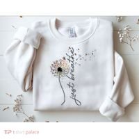 Just Breathe Dandelion And Buterflies Summer Top Sweatshirt thumb 2
