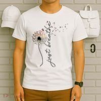 Just Breathe Dandelion And Buterflies Summer Top T-Shirt thumb 6