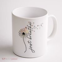 Just Breathe Dandelion And Buterflies Summer Top Coffee Mug thumb 1