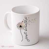 Just Breathe Dandelion And Buterflies Summer Top Coffee Mug thumb 0
