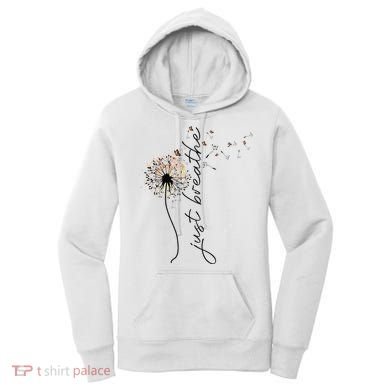 Just Breathe Dandelion And Buterflies Summer Top Women's Hoodie