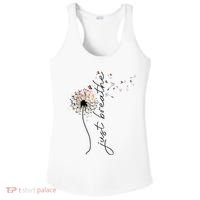 Just Breathe Dandelion And Buterflies Summer Top Ladies PosiCharge Competitor Racerback Tank thumb 0