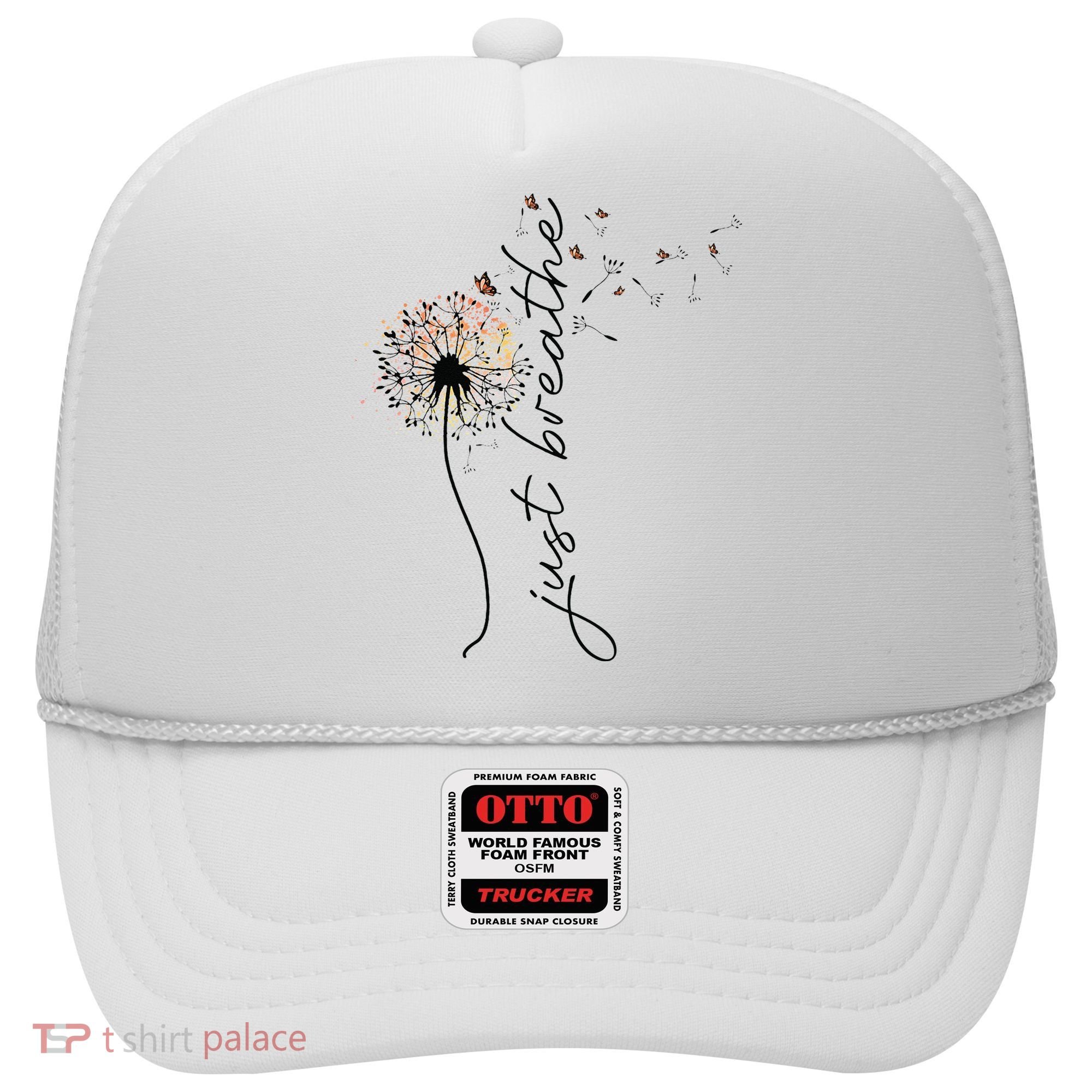 Just Breathe Dandelion And Buterflies Summer Top Hat