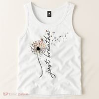 Just Breathe Dandelion And Buterflies Summer Top Tank Top thumb 2