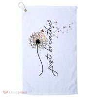 Just Breathe Dandelion And Buterflies Summer Top Golf Towel thumb 0