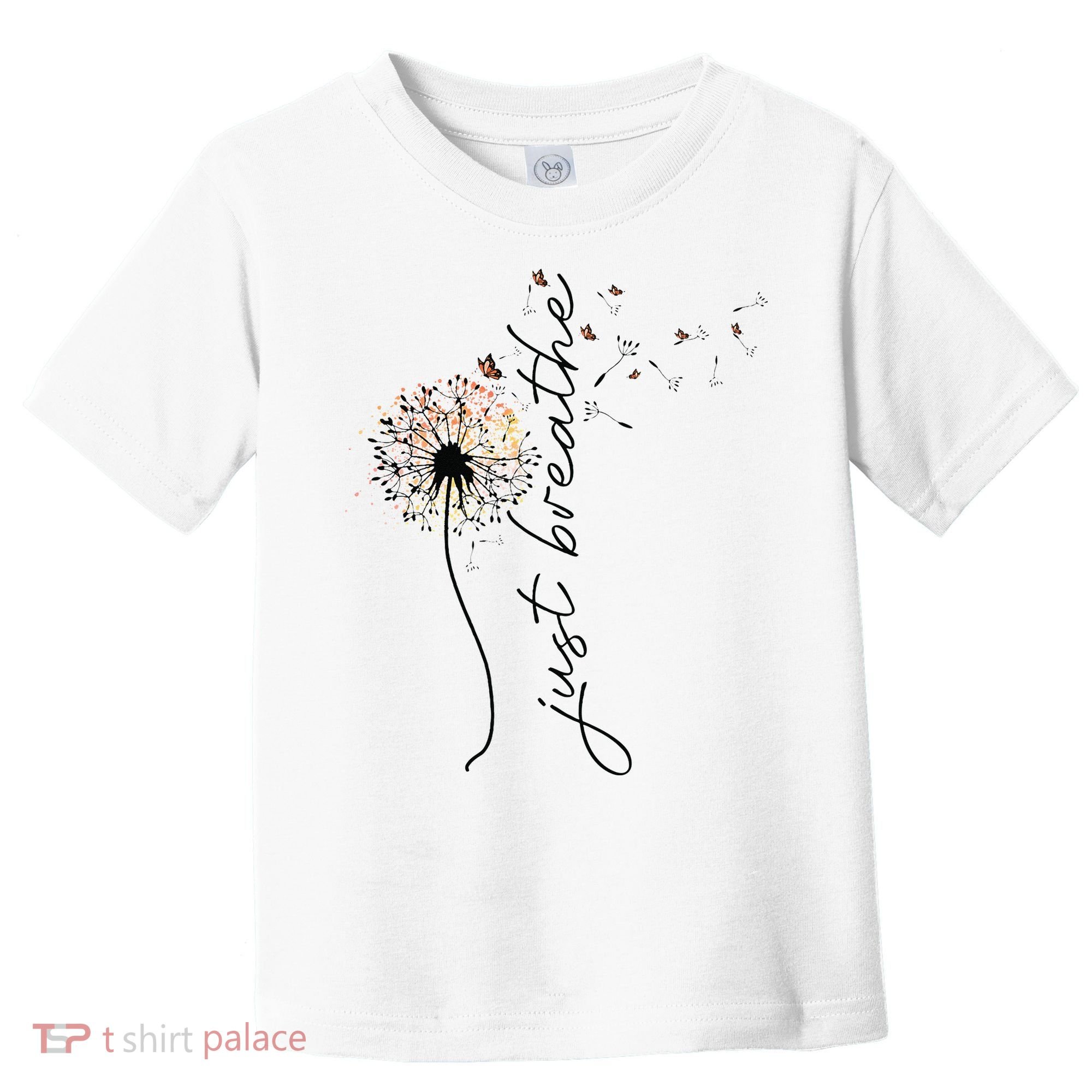 Just Breathe Dandelion And Buterflies Summer Top Toddler T-Shirt