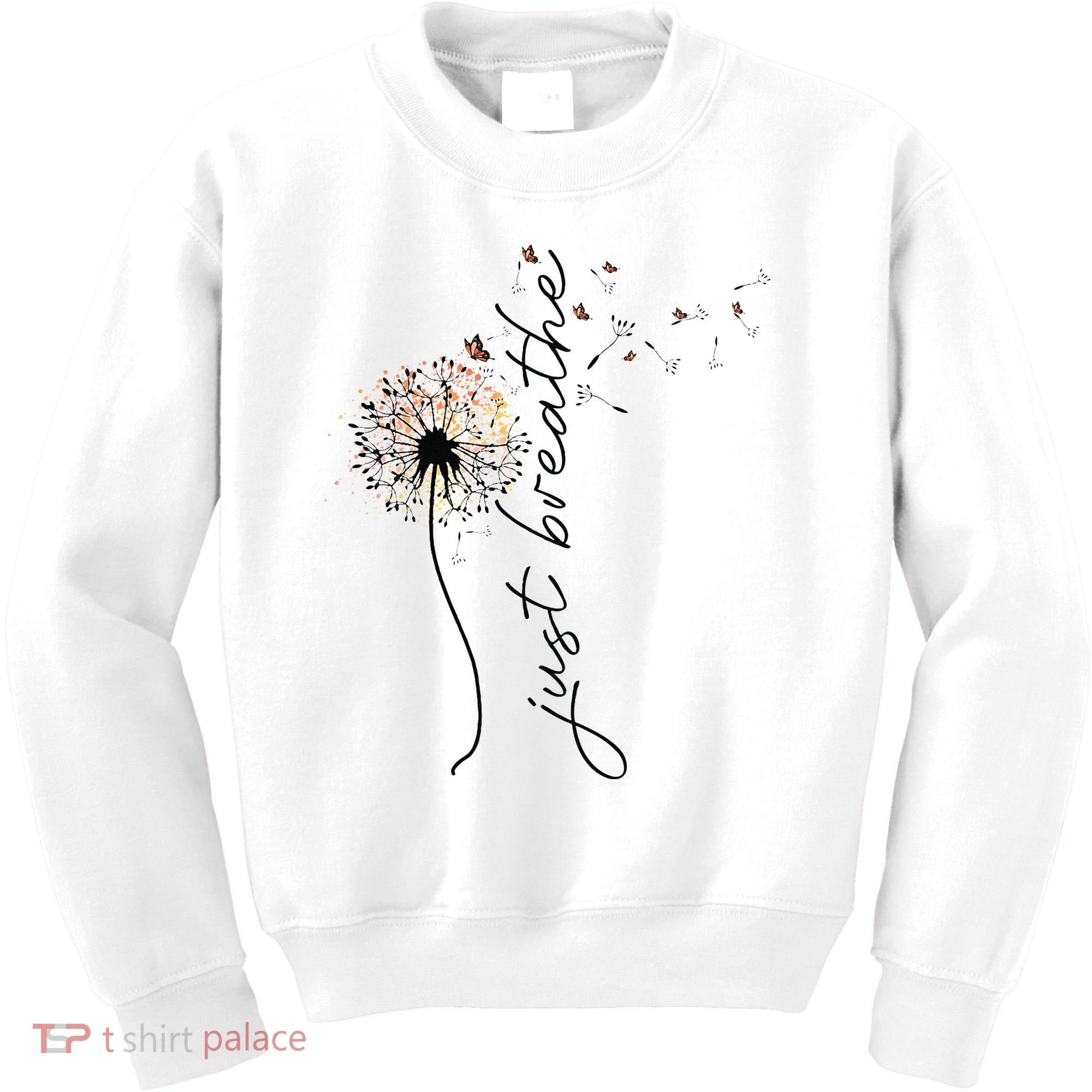 Just Breathe Dandelion And Buterflies Summer Top Kids Sweatshirt
