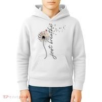 Just Breathe Dandelion And Buterflies Summer Top Kids Hoodie thumb 4