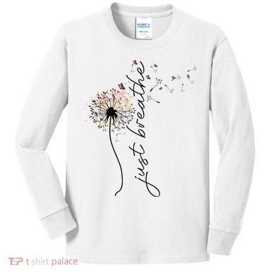 Just Breathe Dandelion And Buterflies Summer Top Kids Long Sleeve Shirt