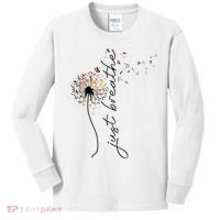 Just Breathe Dandelion And Buterflies Summer Top Kids Long Sleeve Shirt thumb 0